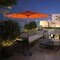 Costway 10FT Patio Solar Umbrella LED Patio Market Steel Tilt W/Crank Outdoor OrangeBlue New